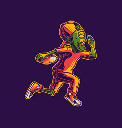 T Shirt Design Zombies Running Fast Carrying