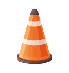 Working In Construction Site With Traffic Cone