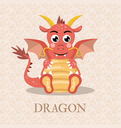 Funny Cute Dragon With Word