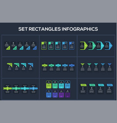 Set Rectangles Infographic With 4 5 8 Steps