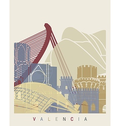 Valencia Skyline Poster