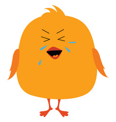 Crying Bird On White Background