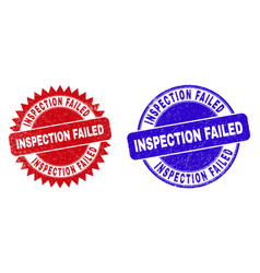 Inspection Failed Round And Rosette Stamps