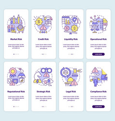 Risk Categories Onboarding Mobile App Screen Set