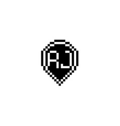 Rj Pixel Art Initial Logo