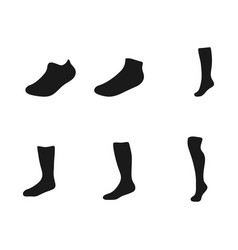 Sock Silhouette Icon Set Design