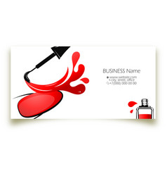 Business Card For Nail Salon Concept