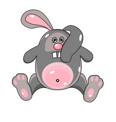 Character Design Bunny With Funny Face