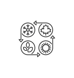 Four Seasons Change Rotation Logo Icon Template