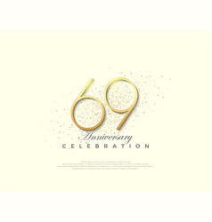 Simple Number 69th Anniversary Premium