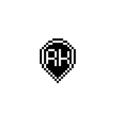 Rk Pixel Art Initial Logo