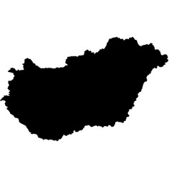 Hungary Political Map Black