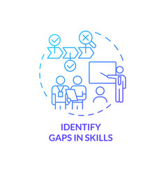 Identify Gaps In Skills Blue Gradient Concept Icon