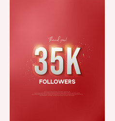 Thank You 35k Followers With White Numbers