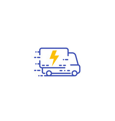 Electric Van Delivery Truck Icon