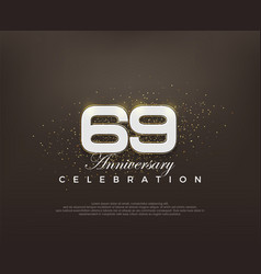 Modern Number 69th Elegant Anniversary