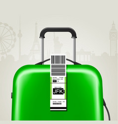 Sticky Baggage Label With Jfk New York Airport