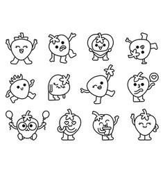 Kawaii Strawberry Character Coloring Page Cute