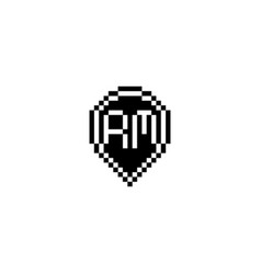 Rm Pixel Art Initial Logo