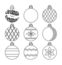 Christmas Ball Line Icon Outline