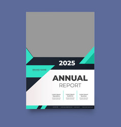 Turquoise Color Business Annual Report Flyer