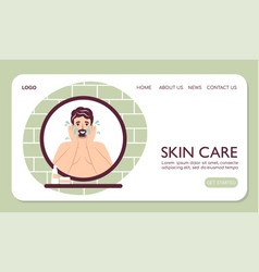 Webpage Landing Skin Care Routine Concept Happy