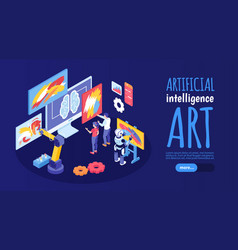 Artificial Intelligence Art Horizontal Banner