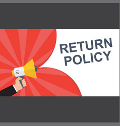 Conceptual Writing Showing Return Policy