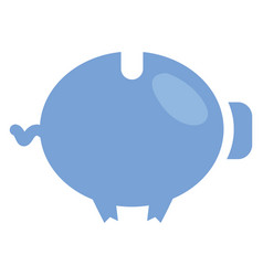 Blue Piggy Bank On A White Background