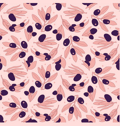 Cartoon Dark Olives Seamless Pattern With Shine