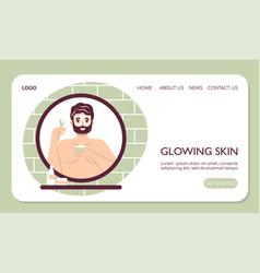 Webpage Landing Skin Care Routine Concept Happy