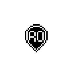 Ro Pixel Art Initial Logo