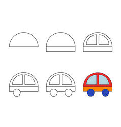 Worksheet Easy Guide To Drawing Cartoon Car