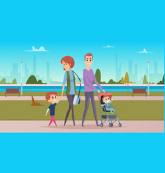 People in a city park silhouettes royalty free vector image
