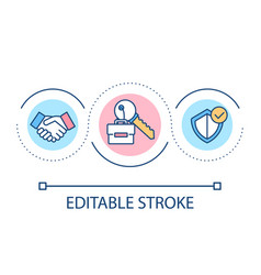 Job Loss Insurance Loop Concept Icon