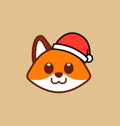 Fox Wearing Santa Hat