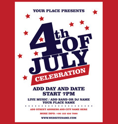 Happy 4th Of July Party Poster Flyer Design