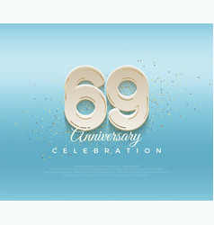 Modern Bold Number 69th Anniversary Premium