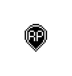 Rp Pixel Art Initial Logo