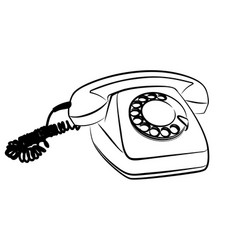 Sketch Of Retro Phone