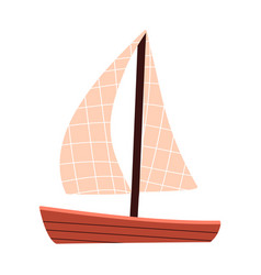 Wooden Ship With Sails Small Toy Boat Sea