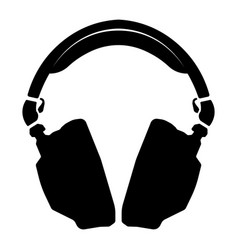 Headphones Black Icon On White Background