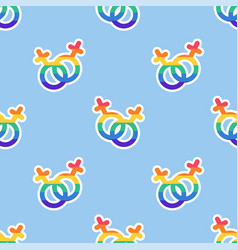 Lgbt Love Seamless Pattern Symbols