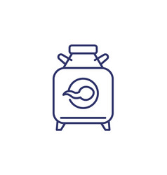 Sperm Bank Cryobank Line Icon