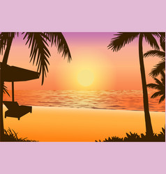 Sunset Tropical Beach Natural Scenery