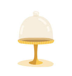 Cake Stand With Glass Dome Cover Simple Icon