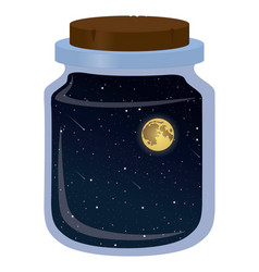 Night Sky With Stars And Moon In Jar Artwork