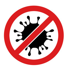 No Coronavirus Flat Icon Image