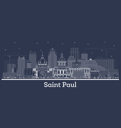 Outline Saint Paul Minnesota City Skyline