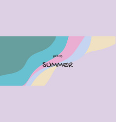 Blue Sea And Beach Summer Banner Background